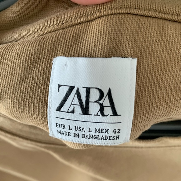 Zara Oversized T-shirt in Camel/Beige - Picture 3 of 4